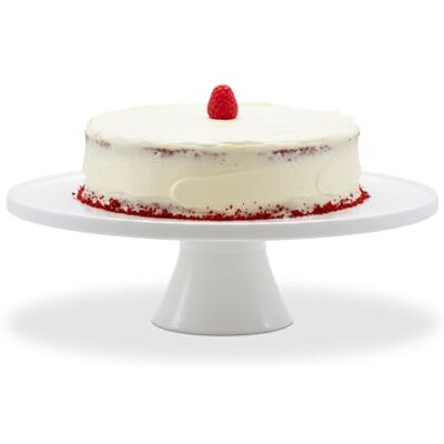 Relaxdays Support à gâteaux avec Pied, céramique, H x D : 10 x 32 cm, Plateau de Service pour tartes et gâteaux, Blanc Relaxdays Support à gâteaux avec Pied, céramique, H x D : 10 x 32 cm, Plateau de Service pour tartes et gâteaux, Blanc