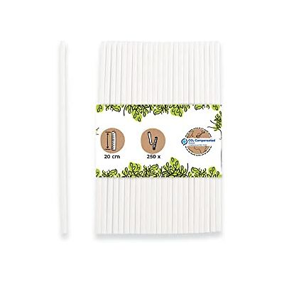 GREENBOX Modèle - Pailles en papier biodégradables blanches pour fêtes et cocktails GREENBOX Modèle - Pailles en papier biodégradables blanches pour fêtes et cocktails