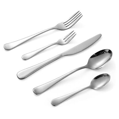 ECHTWERK Couverts de table Grado, 30 pièces, Couverts pour 6 personnes, Acier inoxydable 18/0, brillant, Set de couverts de haute qualité pour la table, lavable en machine ECHTWERK Couverts de table Grado, 30 pièces, Couverts pour 6 personnes, Acier inoxydable 18/0, brillant, Set de couverts de haute qualité pour la table, lavable en machine