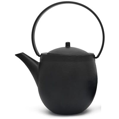 Bredemeijer Grande théière Asia en fonte noire à induction 1,2 l – Théière en fonte émaillée avec filtre à thé en acier inoxydable Bredemeijer Grande théière Asia en fonte noire à induction 1,2 l – Théière en fonte émaillée avec filtre à thé en acier inoxydable