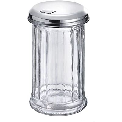 Westmark Salière à sucre, capacité 300 ml, verre/acier inoxydable, New York, argent/transparent, 65202260 Westmark Salière à sucre, capacité 300 ml, verre/acier inoxydable, New York, argent/transparent, 65202260