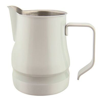 Ilsa Pot à lait Evolution pour Cappuccino et Lait Art, acier inoxydable 18/10, blanc, tasses 9, capacité 75 cl Ilsa Pot à lait Evolution pour Cappuccino et Lait Art, acier inoxydable 18/10, blanc, tasses 9, capacité 75 cl
