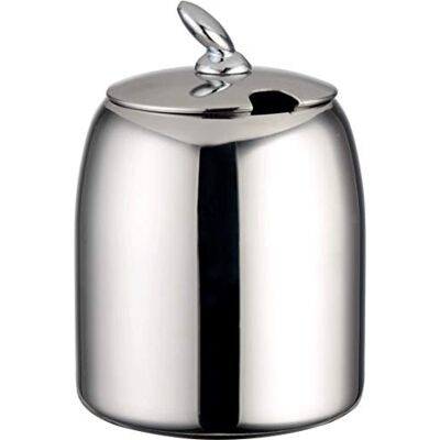 Café Olé Chatsworth sucrier avec couvercle en acier inoxydable 18/10 – fini miroir, argent, 12oz, 0.34L Café Olé Chatsworth sucrier avec couvercle en acier inoxydable 18/10 – fini miroir, argent, 12oz, 0.34L