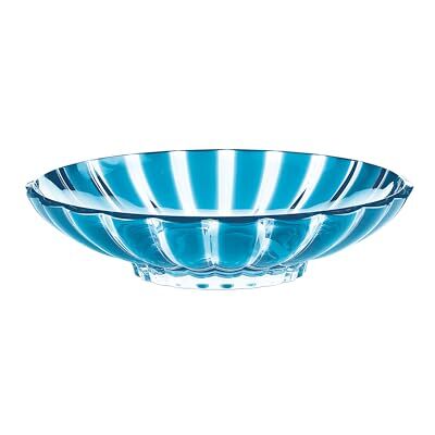 Guzzini Centrotable Fruits à col roulé 29790148 Ovale Plastique Bio 37 x 30 cm Transparent Bleu Guzzini Centrotable Fruits à col roulé 29790148 Ovale Plastique Bio 37 x 30 cm Transparent Bleu