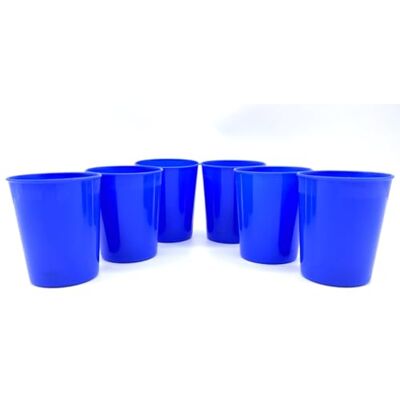 Kimmel Lot de 6 gobelets en plastique 250 ml Bleu Kimmel Lot de 6 gobelets en plastique 250 ml Bleu