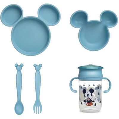 Ensemble repas bébé silhouette Mickey - Auto-alimentation Ensemble repas bébé silhouette Mickey - Auto-alimentation