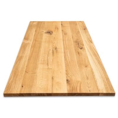 LUMBERLAND Plateau de bureau en chêne massif avec bords chanfreinés (60 x 120 cm) LUMBERLAND Plateau de bureau en chêne massif avec bords chanfreinés (60 x 120 cm)