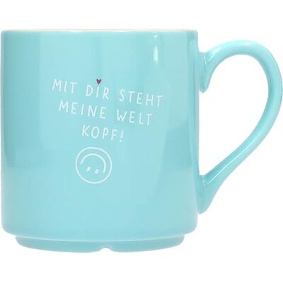 Depesche 0013594-044 Tasse préférée, motif n° 44, avec inscription en allemand (300 ml), en porcelaine, partiellement avec feuille dorée et impression intérieure Depesche 0013594-044 Tasse préférée, motif n° 44, avec inscription en allemand (300 ml), en porcelaine, partiellement avec feuille dorée et impression intérieure