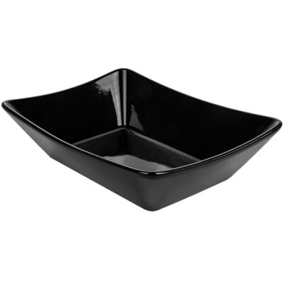 Garcia de Pou Lot de 6 barquettes pour frites L 19,3 x 13,3 x 4,8 cm, noir porcelaine Garcia de Pou Lot de 6 barquettes pour frites L 19,3 x 13,3 x 4,8 cm, noir porcelaine