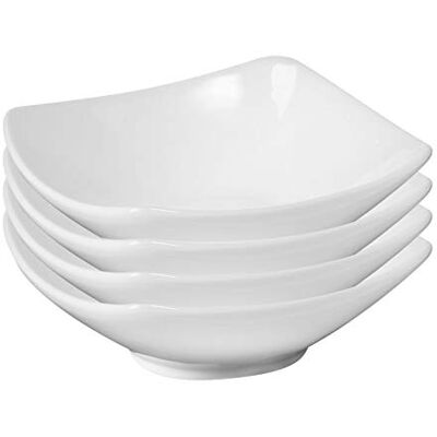 Westmark Lot de 4 petits pots carrés en céramique Dimensions : 7,4 x 7,4 x 2,5 cm Tapas + Friends Blanc 6975224B Westmark Lot de 4 petits pots carrés en céramique Dimensions : 7,4 x 7,4 x 2,5 cm Tapas + Friends Blanc 6975224B