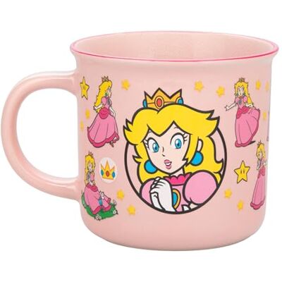Paladone Super Mario Tasse à café thermo-effet thermique Motif Princesse Peach 300 ml Rose Tasse à café en céramique pour boissons chaudes Cadeau de jeu Collection Nintendo Culture pop Paladone Super Mario Tasse à café thermo-effet thermique Motif Princesse Peach 300 ml Rose Tasse à café en céramique pour boissons chaudes Cadeau de jeu Collection Nintendo Culture pop