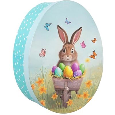 Idena 31907 Boîte Cadeau avec Couvercle de 16,5 x 22 x 8,5 cm, Boîte Cadeau pour Pâques avec Motif Lapin de Pâques en Turquoise et Blanc Idena 31907 Boîte Cadeau avec Couvercle de 16,5 x 22 x 8,5 cm, Boîte Cadeau pour Pâques avec Motif Lapin de Pâques en Turquoise et Blanc