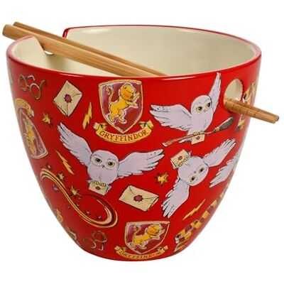Elbenwald Ramen Bol avec baguettes Symbole Harry Potter Magic Idée cadeau Céramique 550 ml Set de bols en céramique Bambou Rouge Elbenwald Ramen Bol avec baguettes Symbole Harry Potter Magic Idée cadeau Céramique 550 ml Set de bols en céramique Bambou Rouge