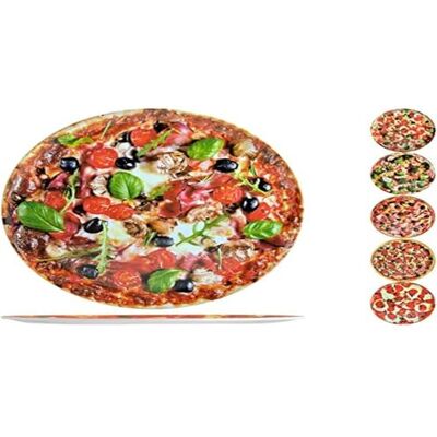 Home Set of 6 Melamine Pizza Plates Round Assorted cm 33 Plates Home Set of 6 Melamine Pizza Plates Round Assorted cm 33 Plates
