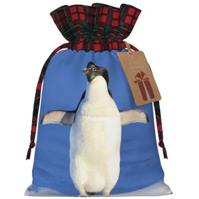 VANANI Sacs à bonbons de Noël mignons en forme de pingouin, avec étiquettes, réutilisables, utilisés pour les emballages de vacances, les fêtes de Noël. VANANI Sacs à bonbons de Noël mignons en forme de pingouin, avec étiquettes, réutilisables, utilisés pour les emballages de vacances, les fêtes de Noël.