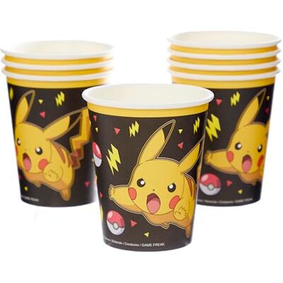 amscan Pokémon 9917106-66 Lot de 8 gobelets en carton pour fête d'anniversaire d'enfant amscan Pokémon 9917106-66 Lot de 8 gobelets en carton pour fête d'anniversaire d'enfant
