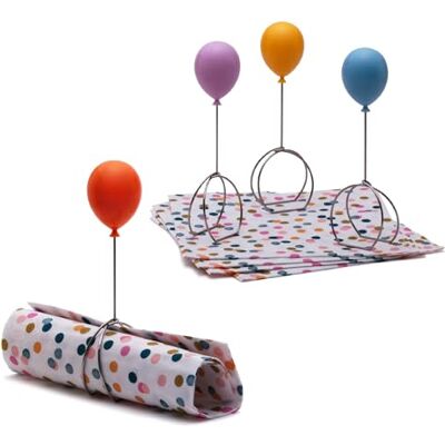 PELEG DESIGN Balloonapkins Ronds de Serviette – Lot de 6 Porte-Serviettes Originaux en Forme de Ballon – Décoration de Table pour Anniversaire, Pâques & Fêtes – Accessoire de Table Ludique PELEG DESIGN Balloonapkins Ronds de Serviette – Lot de 6 Porte-Serviettes Originaux en Forme de Ballon – Décoration de Table pour Anniversaire, Pâques & Fêtes – Accessoire de Table Ludique