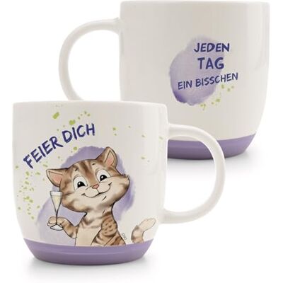 NICI 63008 Tasse en porcelaine de qualité supérieure, conçue avec soin, 400 ml, 9,5 x 9,5 cm, violette, accessoire mignon pour la cuisine, le bureau et la maison NICI 63008 Tasse en porcelaine de qualité supérieure, conçue avec soin, 400 ml, 9,5 x 9,5 cm, violette, accessoire mignon pour la cuisine, le bureau et la maison