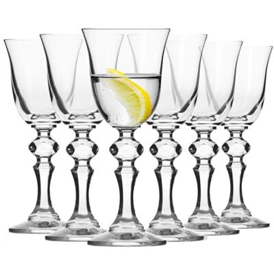Krosno – Verres à Vodka, Shots et Liqueurs 60 ml – Lot de 6 – Collection Krista – Cristal Sans Plomb – Design Classique et Finition Élégante Krosno – Verres à Vodka, Shots et Liqueurs 60 ml – Lot de 6 – Collection Krista – Cristal Sans Plomb – Design Classique et Finition Élégante