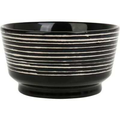 GENEVIEVE LETHU 536207 Bol 61 cl Grès Collection LES BOBINES DE CALABRES Ø 13 cm H 7 cm Coloris Noir GENEVIEVE LETHU 536207 Bol 61 cl Grès Collection LES BOBINES DE CALABRES Ø 13 cm H 7 cm Coloris Noir