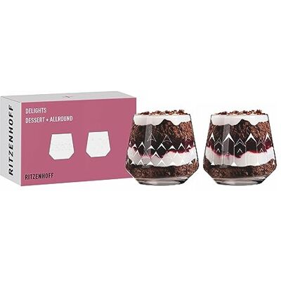 RITZENHOFF Lot de 2 verres à dessert 420 ml Fabriqué en Allemagne RITZENHOFF Lot de 2 verres à dessert 420 ml Fabriqué en Allemagne