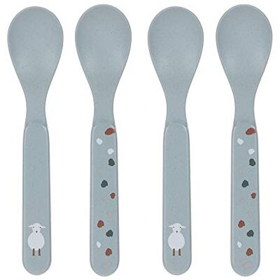 Lässig Set De Cuillères 4 Pièces/Spoon Set Pp/Cellulose Tiny Farmer Sheep/Goose Blue Lässig Set De Cuillères 4 Pièces/Spoon Set Pp/Cellulose Tiny Farmer Sheep/Goose Blue