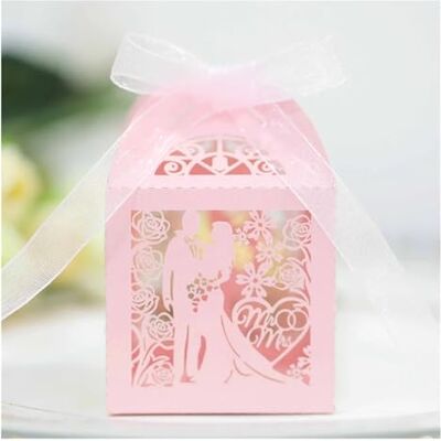 XUMKFJRE Lot de 50 boîtes à bonbons découpées en forme de dentelle pour mariés Boîtes cadeaux pour invités Boîte cadeau en papier pour chocolat Boîte à biscuits pour fêtes (rose) XUMKFJRE Lot de 50 boîtes à bonbons découpées en forme de dentelle pour mariés Boîtes cadeaux pour invités Boîte cadeau en papier pour chocolat Boîte à biscuits pour fêtes (rose)