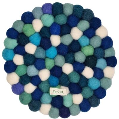 Grült Home Dessous de verre Lot de sous-verres en feutre Tapis de bière Cadeau (cercle 2 x 20 cm, bleu) Grült Home Dessous de verre Lot de sous-verres en feutre Tapis de bière Cadeau (cercle 2 x 20 cm, bleu)