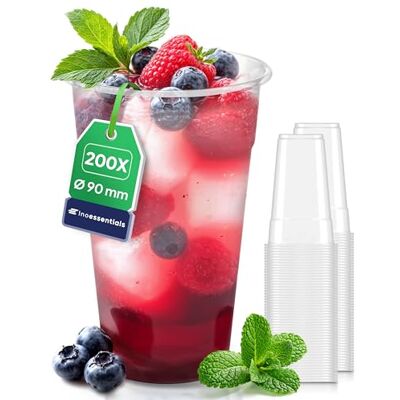 Inoverse Lot de 200 gobelets en plastique transparent de 0,5 l Gobelets de fête en plastique Vaisselle de fête Gobelets à bière Inoverse Lot de 200 gobelets en plastique transparent de 0,5 l Gobelets de fête en plastique Vaisselle de fête Gobelets à bière