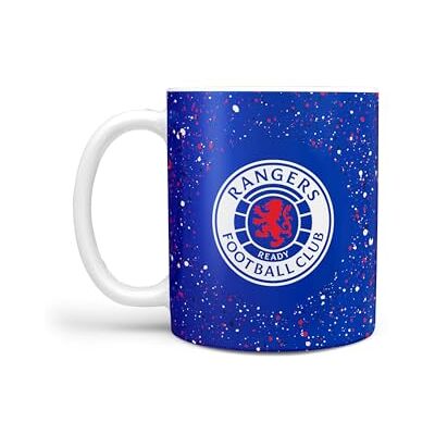 FOCO Tasse sous licence officielle Rangers FC avec motif éclaboussures de peinture FOCO Tasse sous licence officielle Rangers FC avec motif éclaboussures de peinture