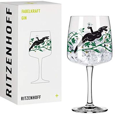 RITZENHOFF 3458002 Verre à gin 700 ml – Série Fabelkraft Motif n° 2 – Verre à cocktail avec illustration vénulaire – Fabriqué en Allemagne – Noir, vert, platine RITZENHOFF 3458002 Verre à gin 700 ml – Série Fabelkraft Motif n° 2 – Verre à cocktail avec illustration vénulaire – Fabriqué en Allemagne – Noir, vert, platine