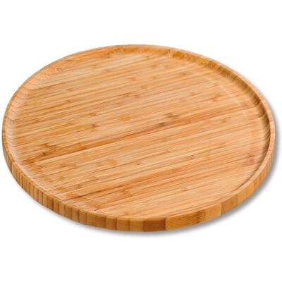 Kesper 58463 Assiette à pizza 32 cm en bambou certifié FSC/assiette en bois/support à pizza/assiette en bois/vaisselle en bois Kesper 58463 Assiette à pizza 32 cm en bambou certifié FSC/assiette en bois/support à pizza/assiette en bois/vaisselle en bois