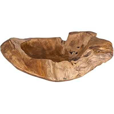 levandeo Bol en teck massif 50 cm Bol à fruits décoratif Saladier décoratif Décoration de table Pièce unique levandeo Bol en teck massif 50 cm Bol à fruits décoratif Saladier décoratif Décoration de table Pièce unique