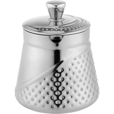 Café Olé AHM-013 Arabica Pot à lait martelé en acier inoxydable 18/10 poli miroir Parfait pour service à thé Café Olé AHM-013 Arabica Pot à lait martelé en acier inoxydable 18/10 poli miroir Parfait pour service à thé