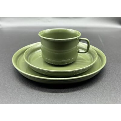 Kimmel Service pour enfant composé d'une tasse, d'une soucoupe et d'une assiette, en plastique, olive Kimmel Service pour enfant composé d'une tasse, d'une soucoupe et d'une assiette, en plastique, olive
