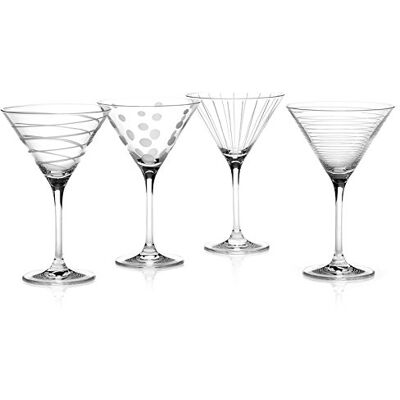 Mikasa Cheers Verres À Martini, Set De 4, 290 Ml, Argenté Mikasa Cheers Verres À Martini, Set De 4, 290 Ml, Argenté