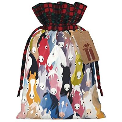 ZISHAK Sacs cadeaux de Noël colorés avec cordon de serrage, sacs cadeaux réutilisables pour toutes les occasions ZISHAK Sacs cadeaux de Noël colorés avec cordon de serrage, sacs cadeaux réutilisables pour toutes les occasions