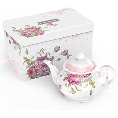 London Boutique Théière pour 4 personnes, théière en céramique de 1,3 l, théière parfaite pour 4 tasses avec coffret cadeau floral vintage de 1300 ml (théière uniquement) London Boutique Théière pour 4 personnes, théière en céramique de 1,3 l, théière parfaite pour 4 tasses avec coffret cadeau floral vintage de 1300 ml (théière uniquement)