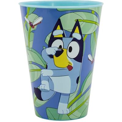 Stor Gobelet Enfant Bluey en Plastique 430ml Sans BPA, Incassable, pour Garçons et Filles Stor Gobelet Enfant Bluey en Plastique 430ml Sans BPA, Incassable, pour Garçons et Filles