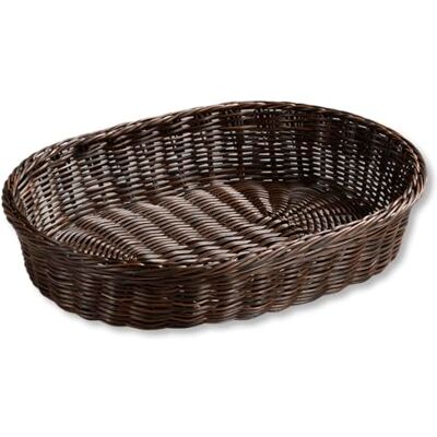 Kesper 17649 Corbeille à pain en plastique tressé, 40 x 30 x 8 cm, marron/noir Kesper 17649 Corbeille à pain en plastique tressé, 40 x 30 x 8 cm, marron/noir