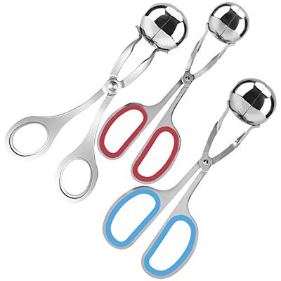 AIFUDA 3 Pièces Acier Inoxydable Ballers de Viande, Antiadhésif Boule de Boulette de Viande Ball Maker Pinces à Glace pour Gâteau Pop, Cuillère à Crème glacée, Fruits, Pâte à Biscuits, Melon AIFUDA 3 Pièces Acier Inoxydable Ballers de Viande, Antiadhésif Boule de Boulette de Viande Ball Maker Pinces à Glace pour Gâteau Pop, Cuillère à Crème glacée, Fruits, Pâte à Biscuits, Melon