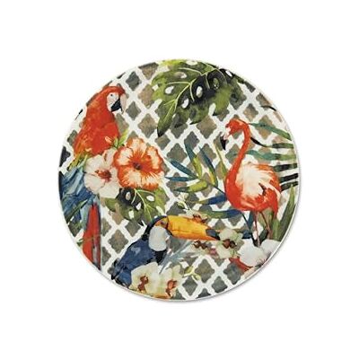 Excelsa Tropical Chic Lot de 6 assiettes à pizza, diamètre 31 cm, porcelaine, multicolore Excelsa Tropical Chic Lot de 6 assiettes à pizza, diamètre 31 cm, porcelaine, multicolore