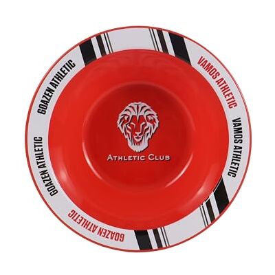 CYPBRANDS CyP Brands- Athletic Club Set d'assiettes et gobelet, excursion, camping, ustensiles de cuisine, bol, couleur rouge, produit officiel, rouge, Estandar CYPBRANDS CyP Brands- Athletic Club Set d'assiettes et gobelet, excursion, camping, ustensiles de cuisine, bol, couleur rouge, produit officiel, rouge, Estandar