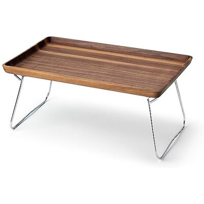 Continenta Plateau de lit en bois de noyer, 53 x 32 x 24 cm Continenta Plateau de lit en bois de noyer, 53 x 32 x 24 cm