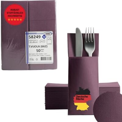 AROBA Airlaid Lot de 250 serviettes à couverts (violet, 32 x 40 cm) – Sacs à serviettes de qualité supérieure – Sacs à couverts pliés – Serviettes Airlaid semblables au tissu AROBA Airlaid Lot de 250 serviettes à couverts (violet, 32 x 40 cm) – Sacs à serviettes de qualité supérieure – Sacs à couverts pliés – Serviettes Airlaid semblables au tissu