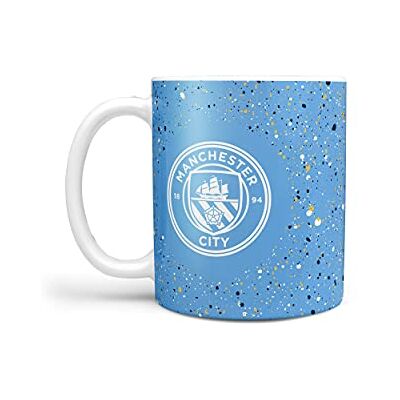 FOCO Tasse sous licence officielle Manchester City FC avec motif éclaboussures de peinture FOCO Tasse sous licence officielle Manchester City FC avec motif éclaboussures de peinture