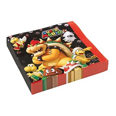 amscan Super Mario Serviettes en Papier, 11012016, Bleu, Taille unique amscan Super Mario Serviettes en Papier, 11012016, Bleu, Taille unique