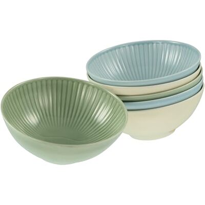 Creatable 24037 Service de table en porcelaine, crème, bleu, vert Creatable 24037 Service de table en porcelaine, crème, bleu, vert