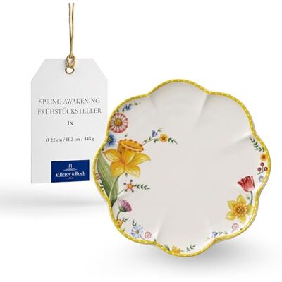 Villeroy & Boch Spring Awakening Assiette à dessert, 22 cm, Porcelaine, Blanc/Multicolore Villeroy & Boch Spring Awakening Assiette à dessert, 22 cm, Porcelaine, Blanc/Multicolore