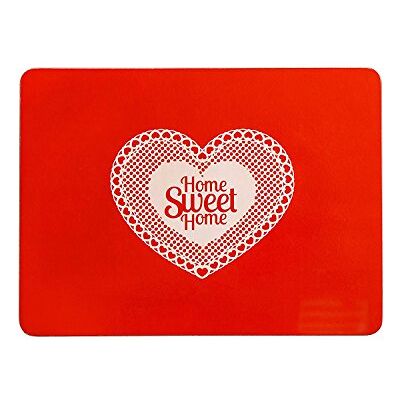 Premier Housewares Lot de 4 Sets de Table Motif Home Sweet Home Rouge, Premier Housewares Lot de 4 Sets de Table Motif Home Sweet Home Rouge,